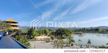 Beautiful scenic view of popular tourist destination 135402517