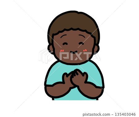 一個令人安心的黑人男孩 一個令人安心的黑人男孩 135403046