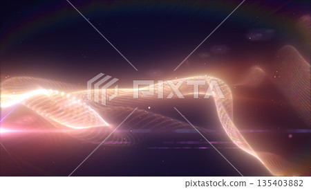 Abstract golden energy wave flowing through dark cosmic space, symbolizing motion, light, and futuristic digital energy Abstract golden energy wave flowing through dark cosmic space, symbolizing motion, light, and futuristic digital energy 135403882