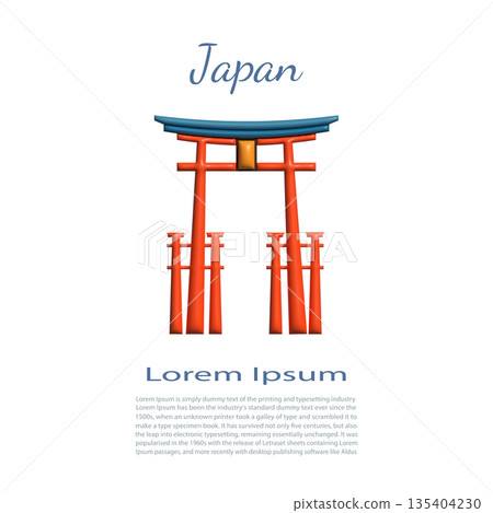972 Red torii gate 3D 972 Red torii gate 3D 135404230
