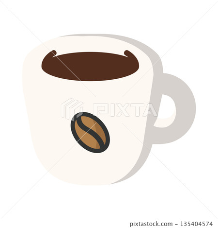 Illustration of Coffee Cup with Bean Illustration of Coffee Cup with Bean 135404574