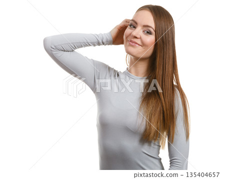 Fit woman in thermolinen underwear 135404657