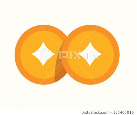 Chinese Coins Minimal Vector Illustration 135405016