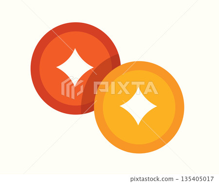 Chinese Coins Minimal Vector Illustration Chinese Coins Minimal Vector Illustration 135405017