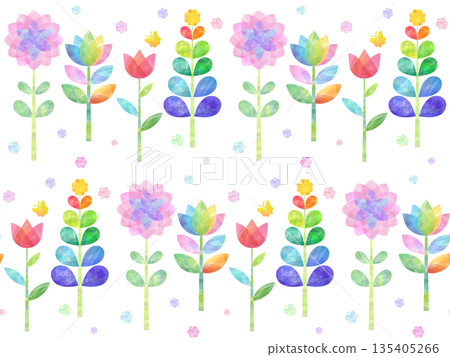 花卉無縫圖案 A-1' 135405266