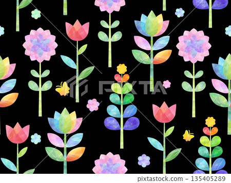花無縫圖案 B-2 花無縫圖案 B-2 135405289
