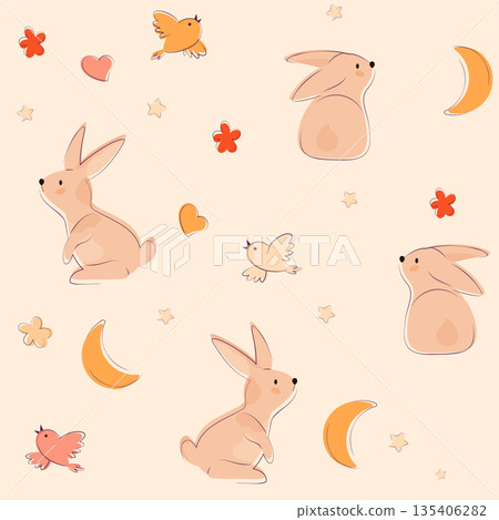 cute bunny pattern cute bunny pattern 135406282