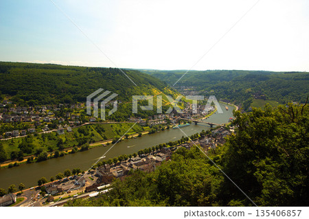 River the Mosel through the Eifel Valley River the Mosel through the Eifel Valley 135406857