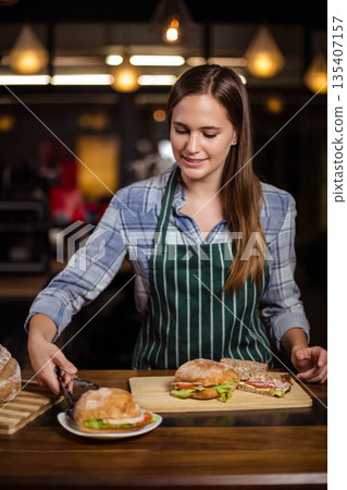 sandwich, female, food 135407157