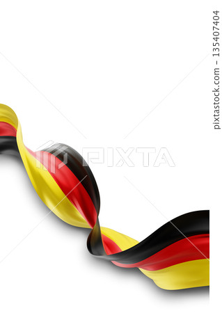 Germany flag isolated on white background 3D render Germany flag isolated on white background 3D render 135407404