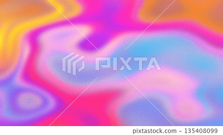 Abstract Fluid Color Waves in Pink, Purple, Orange, Blue for Y2K, Pastel Aesthetic 135408099