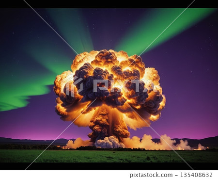 Natures power emerges with a brewing storm, flashes of lightning lighting up the dark sky over a tranquil landscape of trees and urban lights contrasting with the turmoil. Natures power emerges with a brewing storm, flashes of lightning lighting up the dark sky over a tranquil landscape of trees and urban lights contrasting with the turmoil. 135408632