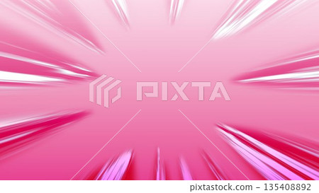 濃重的線條、漫畫、黃色、光線、水平線條、效果線、人造絲、插畫、夏季 135408892