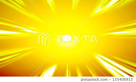 Concentrated lines, manga, yellow, light, horizontal lines, effect lines, rayon, illustration, summer time 135408913