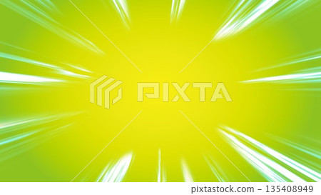 濃重的線條、漫畫、黃色、光線、水平線條、效果線、人造絲、插畫、夏季 135408949