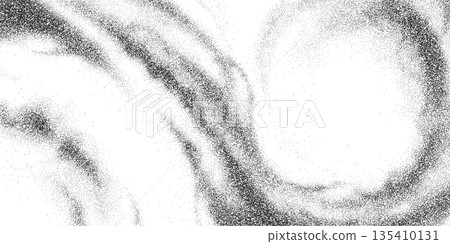 Black halftone dot waves on white background Black halftone dot waves on white background 135410131