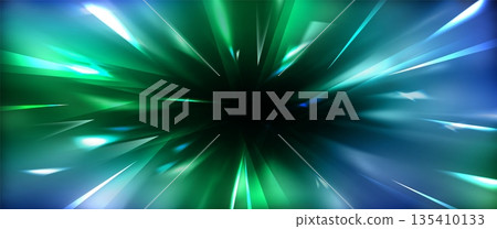 Light speed lines burst from black center 135410133