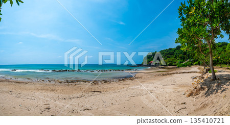 Landscape view of Bamboo Beach at Ko Lanta island, Thailand. Tropical paradise. Landscape view of Bamboo Beach at Ko Lanta island, Thailand. Tropical paradise. 135410721