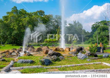 San Kamphaeng Geyser at Chaingmai, Thailand San Kamphaeng Geyser at Chaingmai, Thailand 135410881