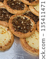 Turkish flat bread covered with cheese 135411471