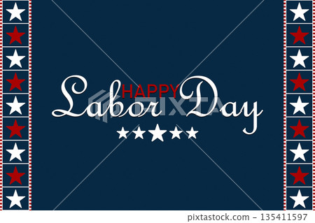 Happy Labor Day Background with Stars Happy Labor Day Background with Stars 135411597