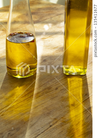 homemade flavored olive oil 135411677