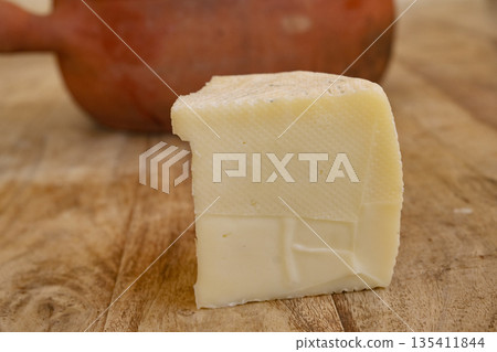 wedge of pecorino cheese wedge of pecorino cheese 135411844