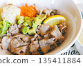 Pork cartilage ginger, meat and vegetables, chicken char siu, chicken, home-cooked food 135411884