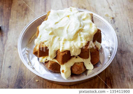 preparation of a cream filled dessert preparation of a cream filled dessert 135411900