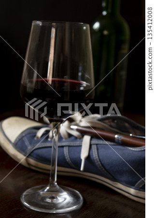 glass of red wine 135412008