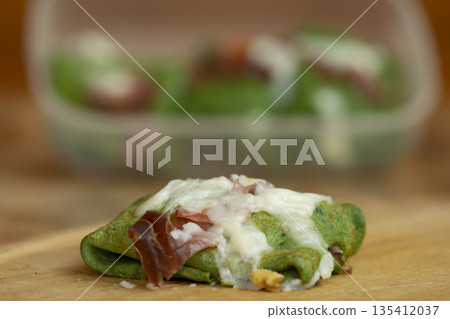 spinach crepes with speck spinach crepes with speck 135412037