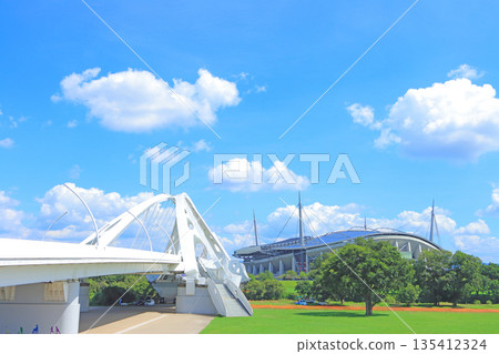 愛知縣豐田市的豐田大橋和豐田體育場 愛知縣豐田市的豐田大橋和豐田體育場 135412324