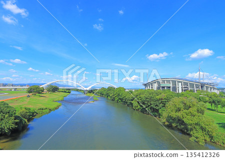 愛知縣豐田市的豐田大橋和豐田體育場 135412326