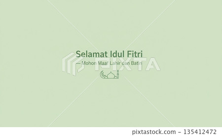 Selamat Idul Fitri Minimalist Pastel Background Selamat Idul Fitri Minimalist Pastel Background 135412472