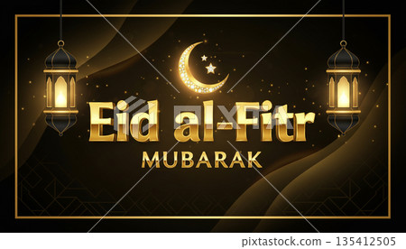 Eid al-Fitr Mubarak Luxury Night Islamic Design Eid al-Fitr Mubarak Luxury Night Islamic Design 135412505