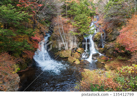 Scenery around Ryuzu Falls, Chuguji Shrine, Nikko City, Tochigi Prefecture Scenery around Ryuzu Falls, Chuguji Shrine, Nikko City, Tochigi Prefecture 135412799