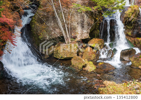 Scenery around Ryuzu Falls, Chuguji Shrine, Nikko City, Tochigi Prefecture 135412800