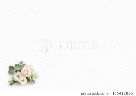 A bouquet of roses on a checkered background 135412930