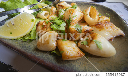 Grilled Squids, Portugal Grilled Squids, Portugal 135412987