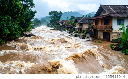 Severe Flooding in Rural Settlement Severe Flooding in Rural Settlement 135413044