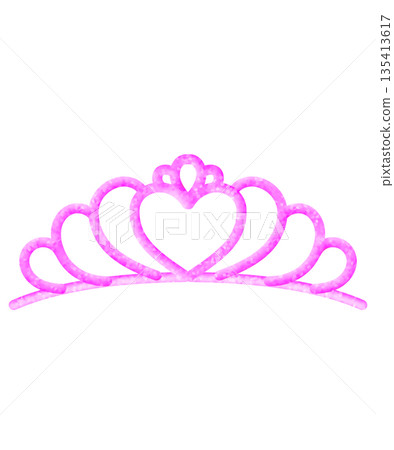 Pink holographic sticker-like tiara 135413617
