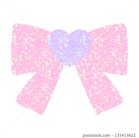 粉紅色全息絲帶 135413622