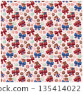 Valentine's Day chocolate wrapping paper pattern 135414022
