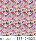 Valentine's Day chocolate wrapping paper pattern 135414023