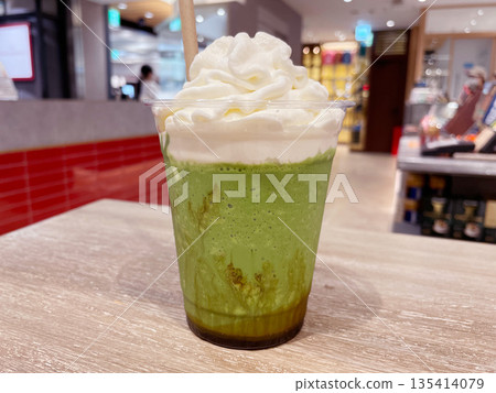 Rich Matcha Shake, Matcha Milkshake, Green Tea Flavored Drink 135414079