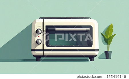 簡易烤麵包機插畫素材 135414146