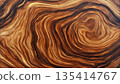 Warm Natural Wood Surface Texture with Seamless Flowing Grain Pattern for Timeless Design Projects 135414767