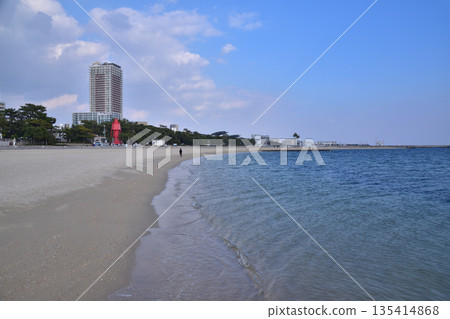 須磨海岸和神戶的舊和田崎燈塔 135414868