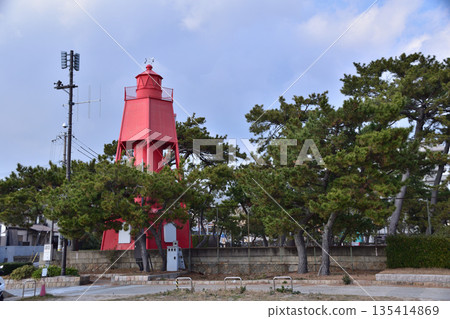 Former Wadamisaki Lighthouse in Suma Seaside Park, Kobe Former Wadamisaki Lighthouse in Suma Seaside Park, Kobe 135414869