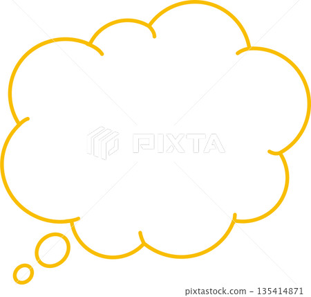 雲狀黃色對話框 135414871